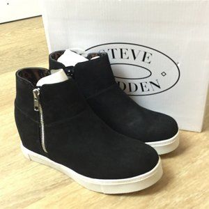 Steve Madden Jwanda Wedge Sneakers size 5 Black